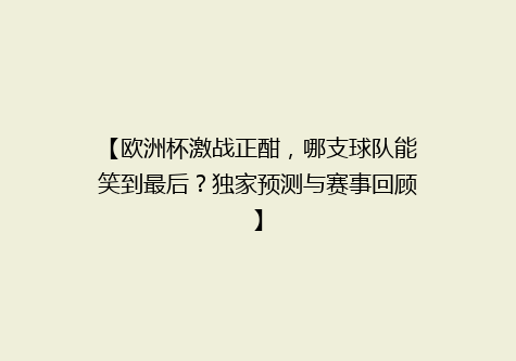 【欧洲杯激战正酣，哪支球队能笑到最后？独家预测与赛事回顾】