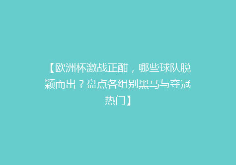【欧洲杯激战正酣，哪些球队脱颖而出？盘点各组别黑马与夺冠热门】